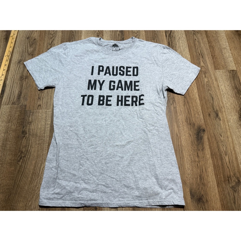 Ann Arbor T-Shirt Company T-Shirt Mens Large Gray Adult Gamer Graphic Excellent